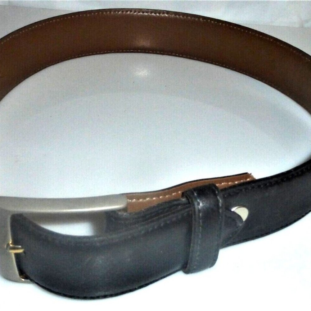 BLTS1  Black Leather BELT Genuine Leather Belt Buckle XS Woman's Belt Black Belt